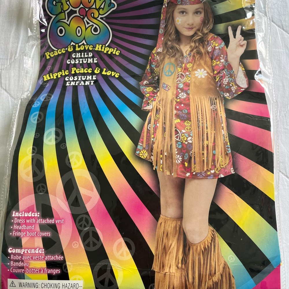 Girls hippy costume size 12-14 Large